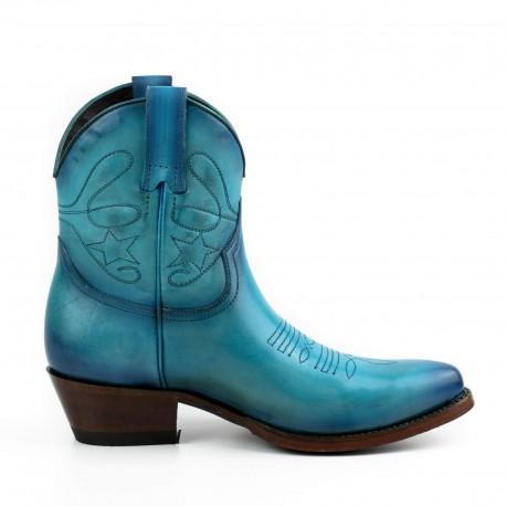 Bottes Cowboy Femme Modèle 2374 Turquoise Vintage |Cowboy Boots Europe