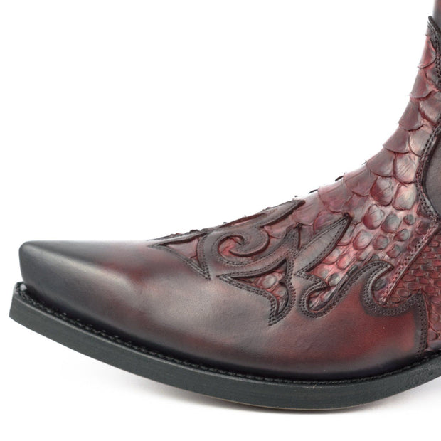 Bottes de mode Modèle Rock 2500 rouge et noir pour hommes |Cowboy Boots Europe